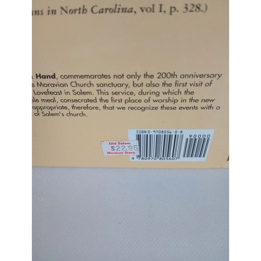 With‎ Heart And Hand Home Moravian Church Cookbook Winston-Salem, NC